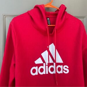 Adidas Women Red Hoodie Slim Fit